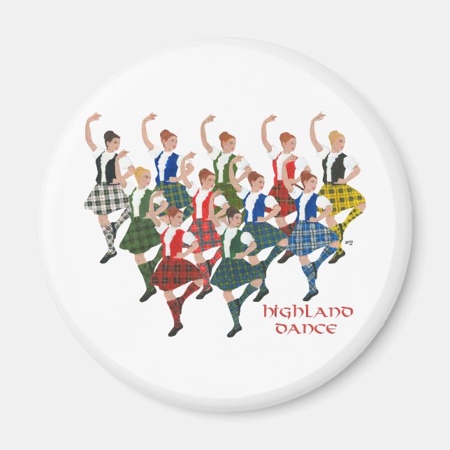 Scottish Highland Dancers Magnet (Front)