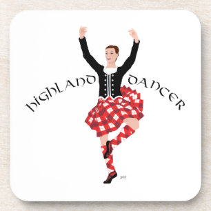 Scottish Highland Fling - Red Plaid Coaster