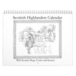 Scottish Highlanders, Castles and Dogs Calendar
