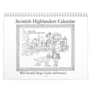 Scottish Highlanders, Castles and Dogs Calendar