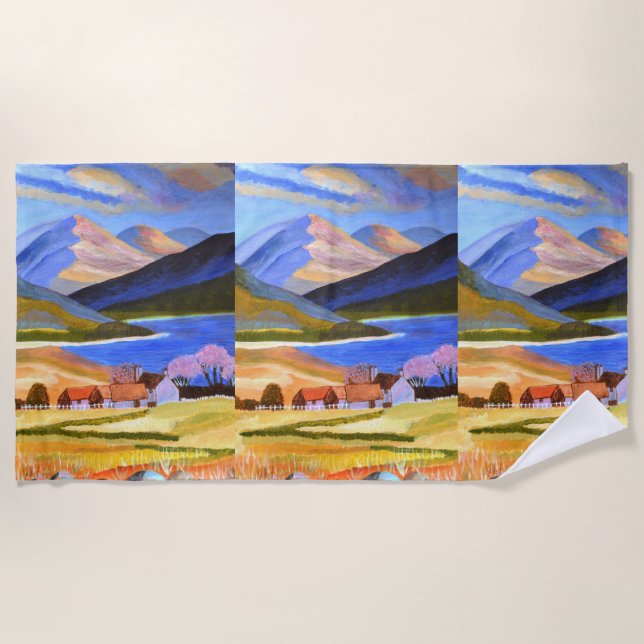 Scottish Highlands beach towel (Front)