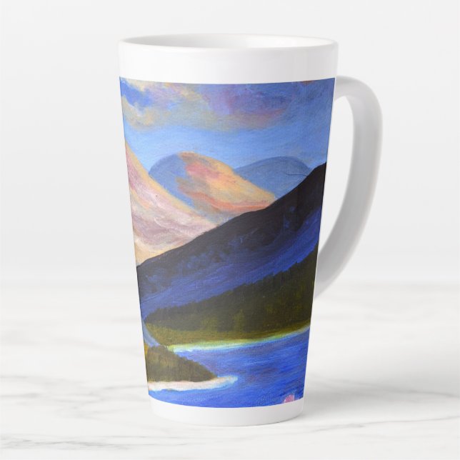Scottish Highlands latte mug  (Right Angle)