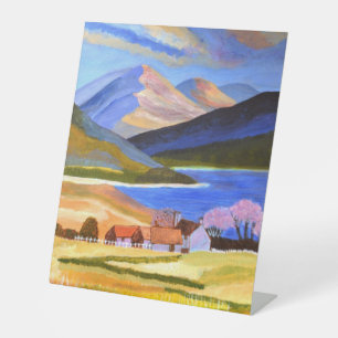 Scottish highlands Pedestal Stand Sign