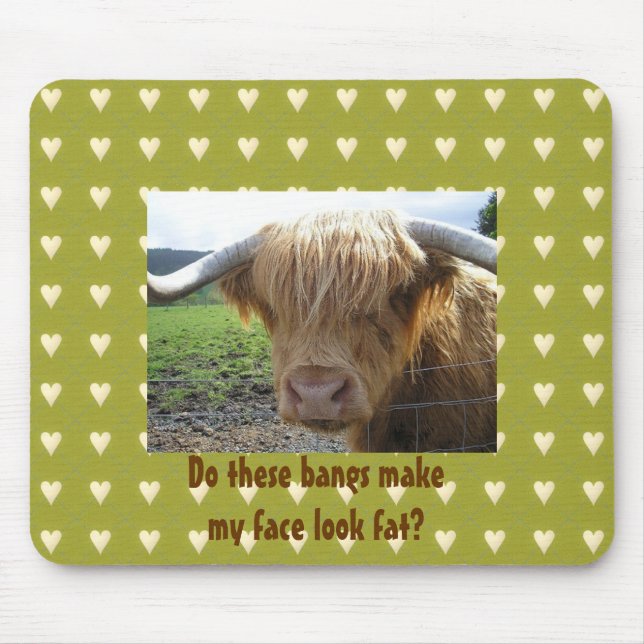 Scottish Highlands Steer Humour - Mousepad (Front)