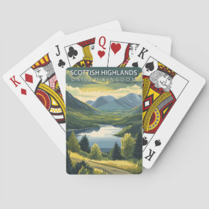 Scottish Highlands United Kingdom Vintage Travel Playing Cards