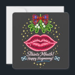 Scottish Hogmanay Mistletoe Neon Tartan Gift Holiday Card<br><div class="desc">Happy Hogmanay Design</div>
