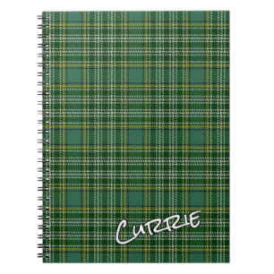 Scottish Honor Clan Currie Tartan Notebook