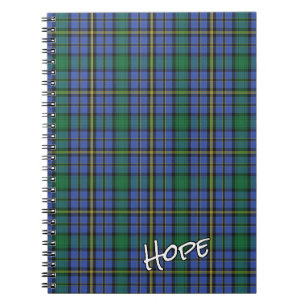 Scottish Honour Clan Hope Tartan Notebook