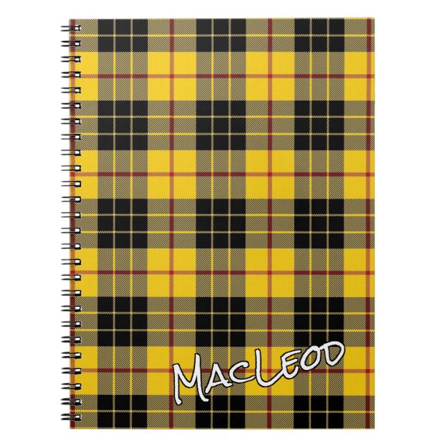 Scottish Honour Clan MacLeod of Lewis Tartan Notebook (Front)