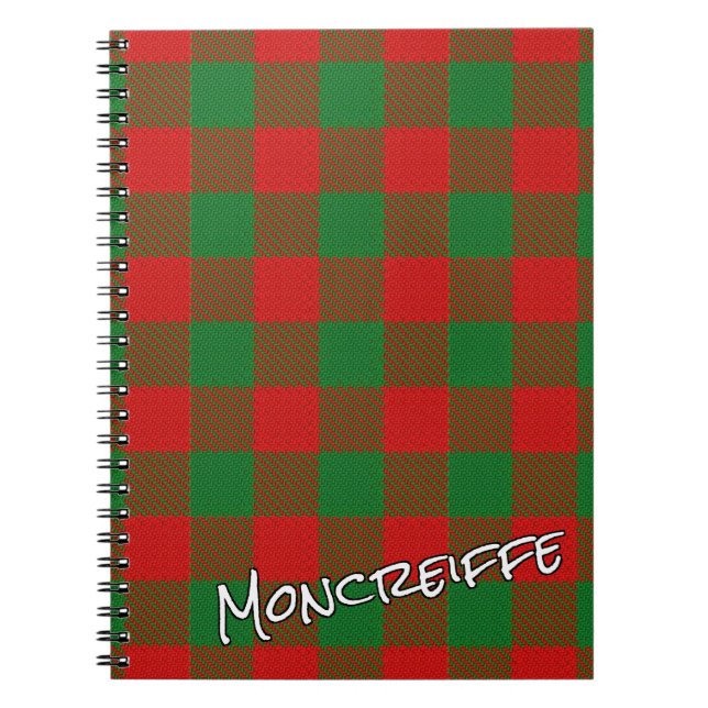 Scottish Honour Clan Moncreiffe Tartan Notebook (Front)
