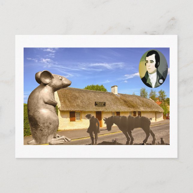 Scottish Independence Burns To a Mouse Postcard (Front)