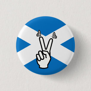 Scottish Independence Flag Peace Sign Button