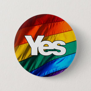 Scottish Independence - Rainbow Yes Badge