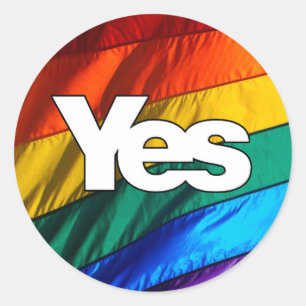 Scottish Independence - Rainbow Yes Sticker