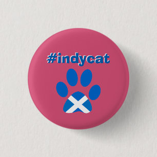 Scottish Independence Saltire Flag Cat Paw Badge