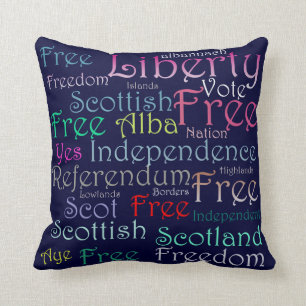 Scottish Independence Word Cushion