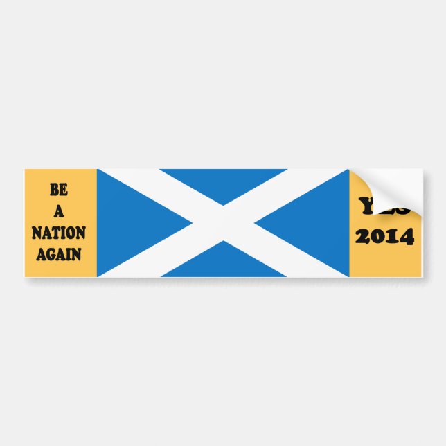 Scottish Independence Yes 2014 Bumper Sticker (Front)