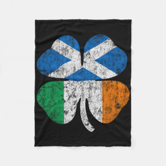 Scottish Irish St Patricks Scotland Ireland Shamro Fleece Blanket
