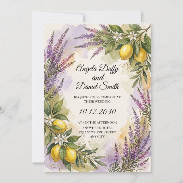 Scottish Italian Heritage Wedding Invitation (Front)