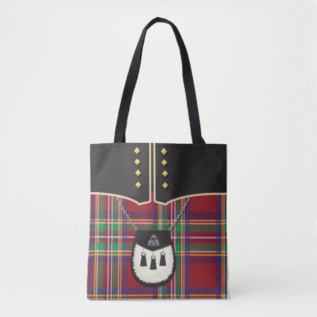 Scottish kilt tote bag (Front)