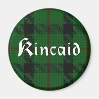 Scottish Kincaid Clan Tartan Plaid 'Fridge Magnet