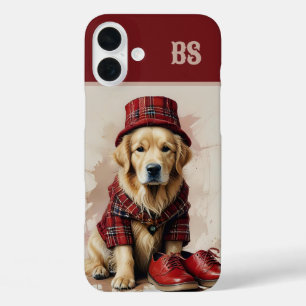 scottish landlord dog in kilt and cap iPhone 16 plus case