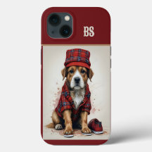 scottish landlord dog in kilt and cap