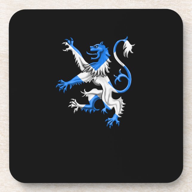 Scottish Lion In St. Andrew’s Colours Coaster (Front)