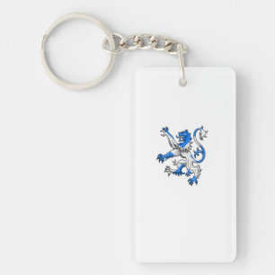 Scottish Lion In St. Andrew’s Colours Key Ring