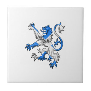 Scottish Lion Rampant Saint Andrew Cross Colors Tile