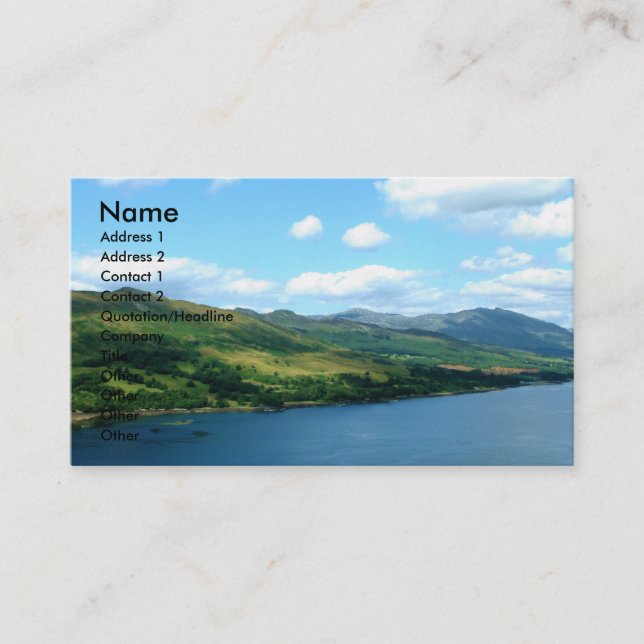 Scottish Loch Business Card (Front)