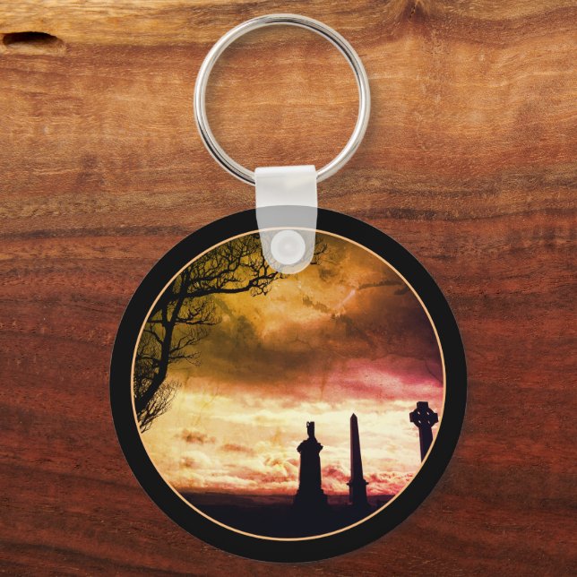 Scottish Magic Skies & Celtic Highlands / Scotland Key Ring (Front)