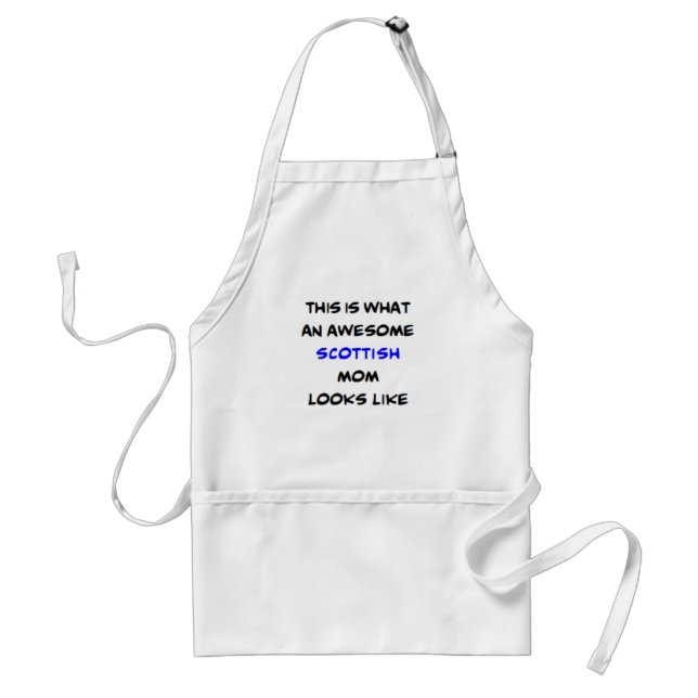 scottish mum, awesome standard apron (Front)