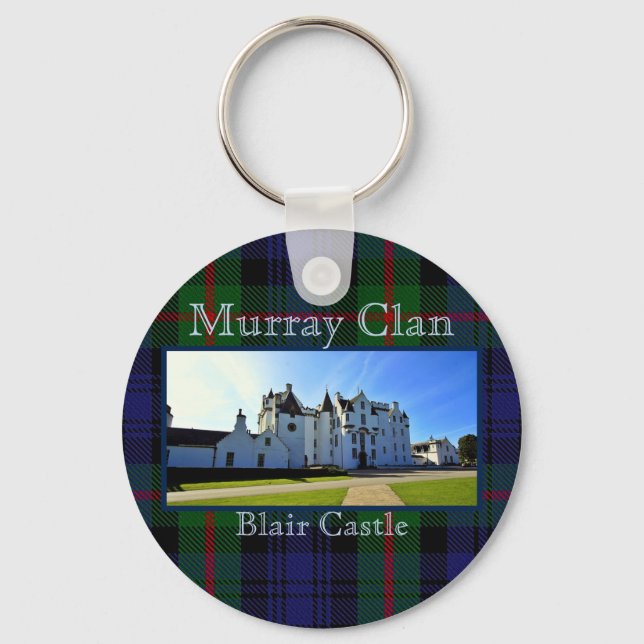 Scottish Murray Clan Tartan Blair Castle Key Ring (Front)