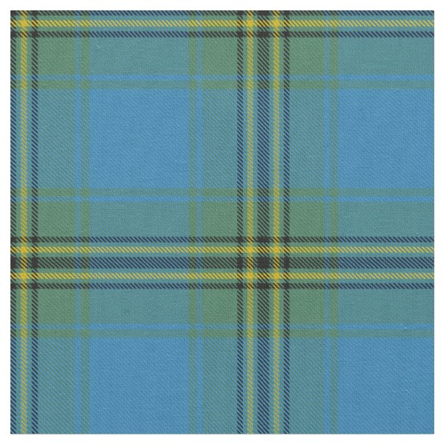 Scottish Oliver Plaid Hunting Tartan Fabric (Close Up)