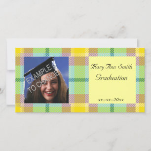 Scottish Pastel Graduation Photo Card