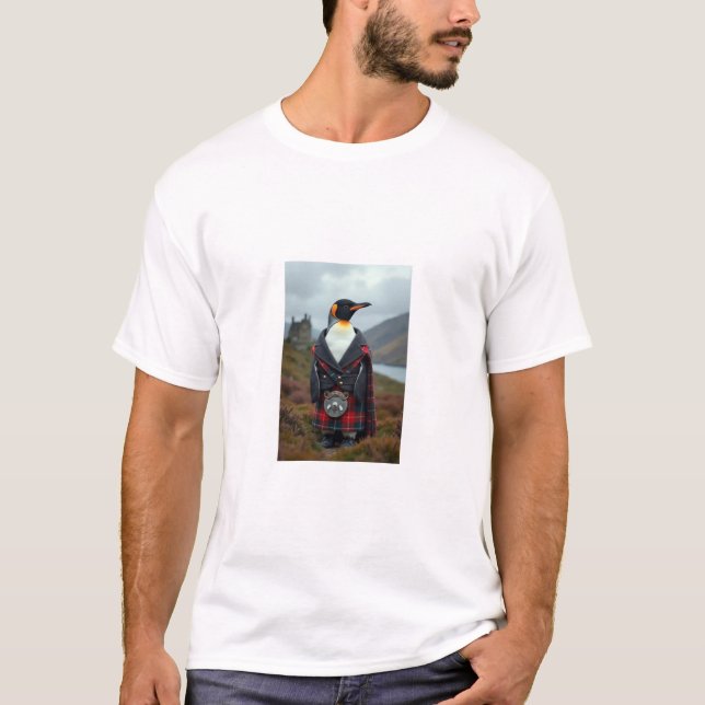 Scottish Penguin in a kilt T-Shirt (Front)