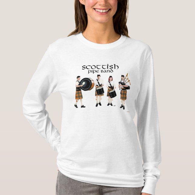 Scottish Pipe Band - Butterscotch T-Shirt (Front)