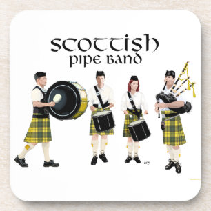 Scottish Pipe Band - Yellow/Black Coaster