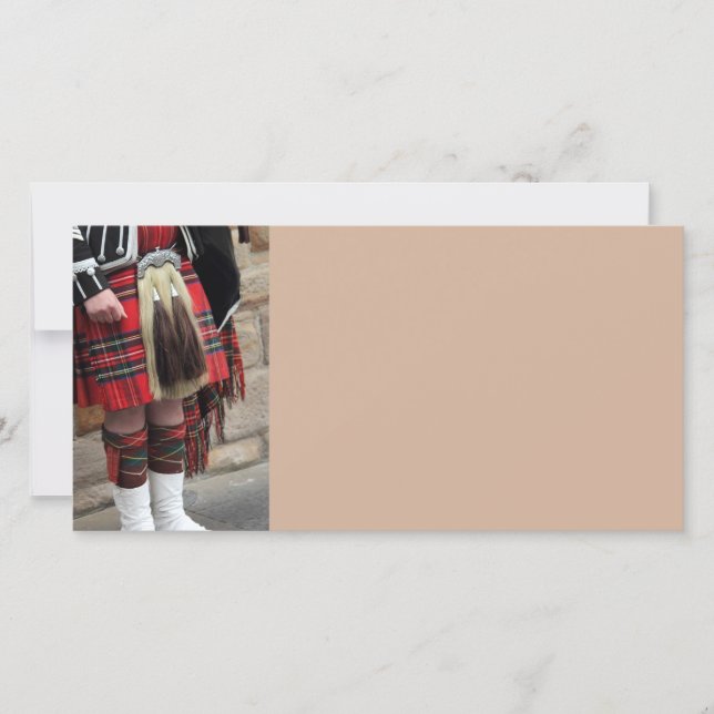 Scottish piper close up, traditional Scottish gift (Front)