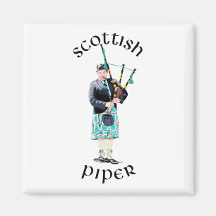 Scottish Piper - Turquoise Magnet