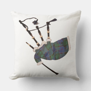 scottish plaid bagpipes cushion