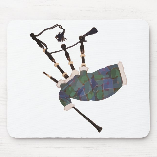 scottish plaid bagpipes mouse pad (Front)