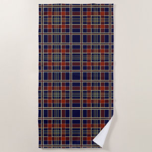 scottish plaid beach towel