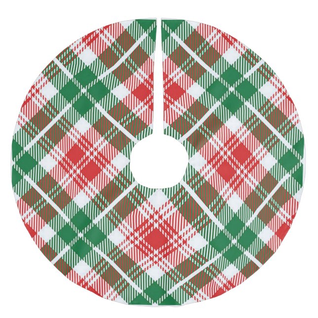 Scottish Plaid Design Christmas  Brushed Polyester Tree Skirt (Front)