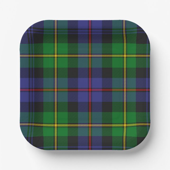 Scottish Plaid Paper Plate (Front)