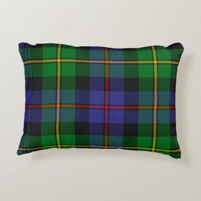 Scottish Plaid Pattern Decorative Cushion (Back)