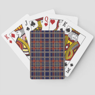 scottish plaid playing cards