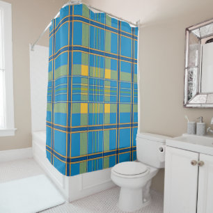 scottish plaid tartan shower curtain