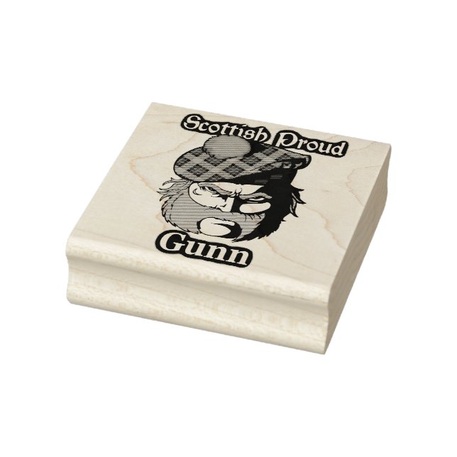 Scottish Proud Clan Gunn Art Rubber Stamp (Stamp)